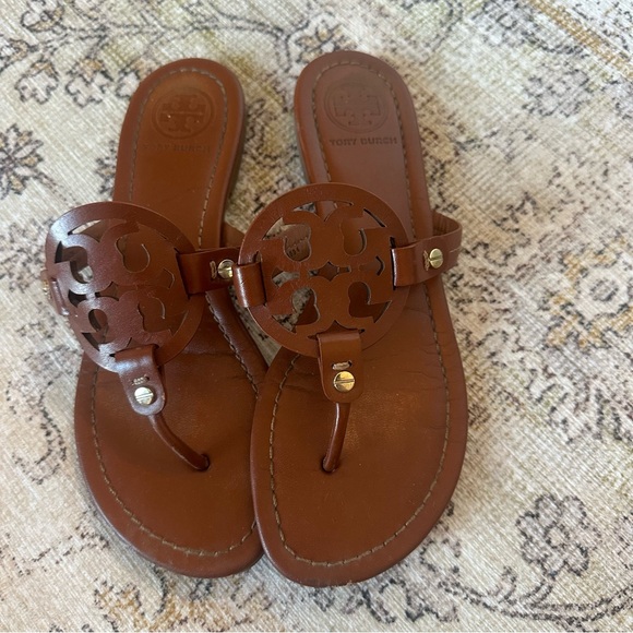 Tory Burch Brown Miller Soft Sandals - Picture 2 of 5